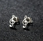 Music Note Earrings (2 PC Set)