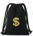 Dollar Sign Drawstring Canvas Bags - Nova Financial